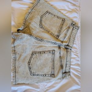 Gray Washed Out Jean Shorts